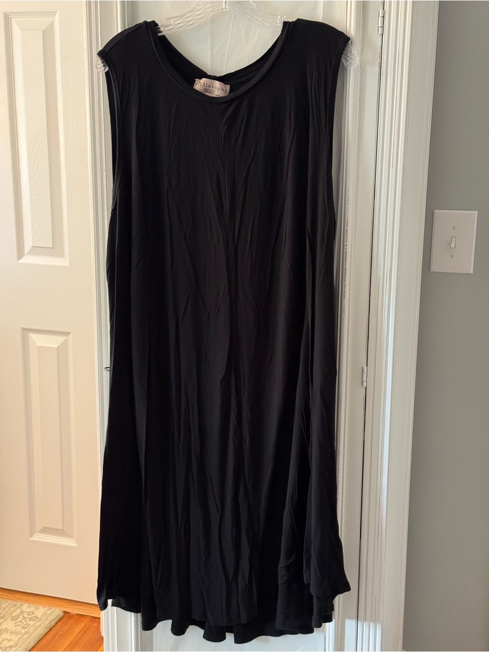 Philosophy Black Sleeveless Midi Swing Dress Size 3X
